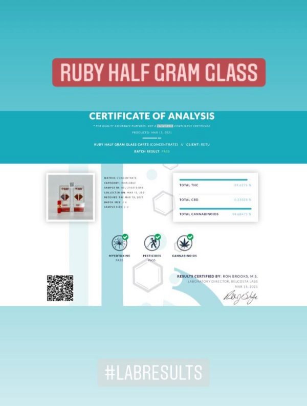 Buy Half Gram Ruby Concentrates Online