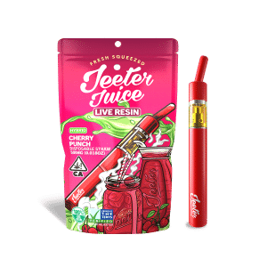 Buy Jeeter Juice Disposable Live Resin Straw - Cherry Punch : Cherry Punch is an evenly balanced hybrid strain created by crossing the classic Cherry AK-47 X Purple Punch.This bud has a super sweet fruity berry taste with hints of cherries and a touch of skunkiness to it, too. The aroma is very similar, although with a pungent overtone that intensifies the more that you take.